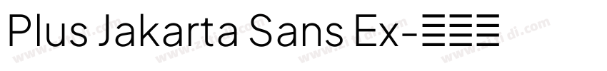 Plus Jakarta Sans Ex字体转换